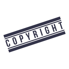 copyright rubber stamp design vector template