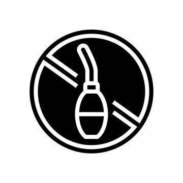 avoid douching intimate care glyph icon vector illustration