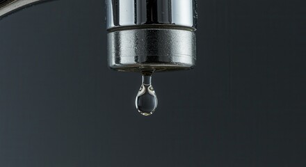 Leaking Tap with Water Droplets