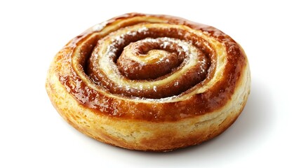 cinnamon bun on a white background isolated