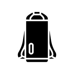 dry bag water trip tourism glyph icon vector illustration