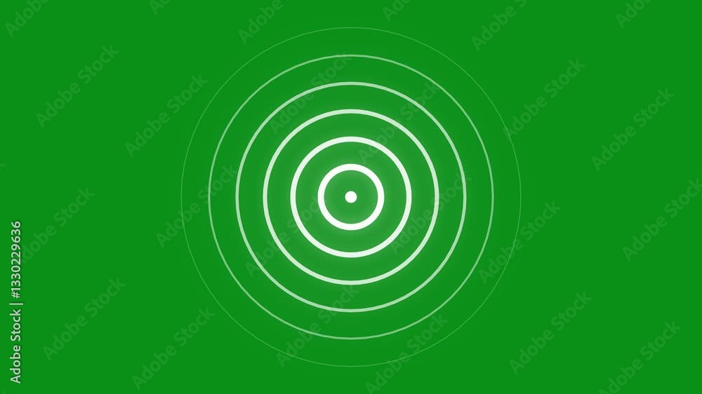 Poster radio waves background animation and expanding graphics. radio wave signal animated on green backgro