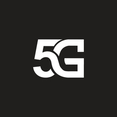 Modern 5G logo letter vector template.