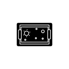 Obraz premium creative clean silhouette blackboard icon vector illustration 