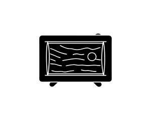 creative clean silhouette blackboard icon vector illustration 