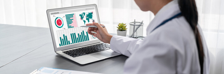Business data dashboard provide brisk business intelligence analytic for marketing strategy planning