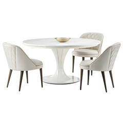 Modern Gold and White Round Table with Stylish Decoration Minimalist Luxury Design