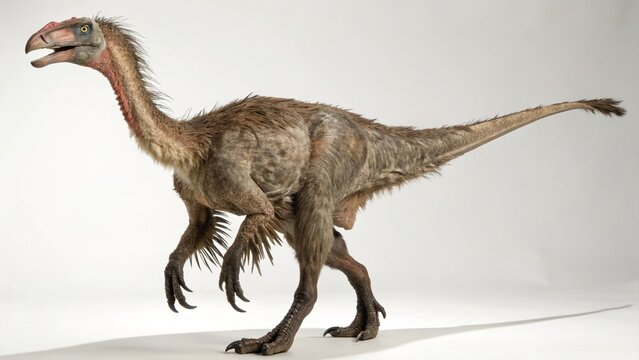 Deinocheirus in full view on studio background