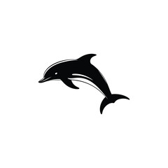 Obraz premium Dolphin vector silhouette