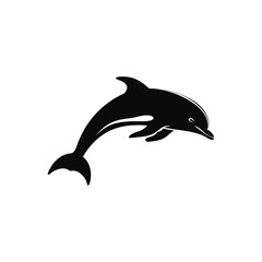 Fototapeta premium Dolphin vector silhouette