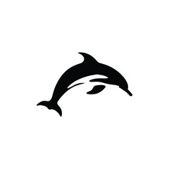 Fototapeta premium Dolphin vector silhouette