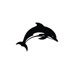 Obraz premium Dolphin vector silhouette