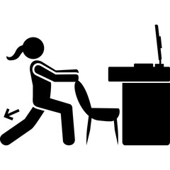 Office Calf Stretch Icon