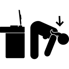 Office Worker Stretching Icon