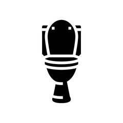 toilet diarrhea glyph icon vector illustration
