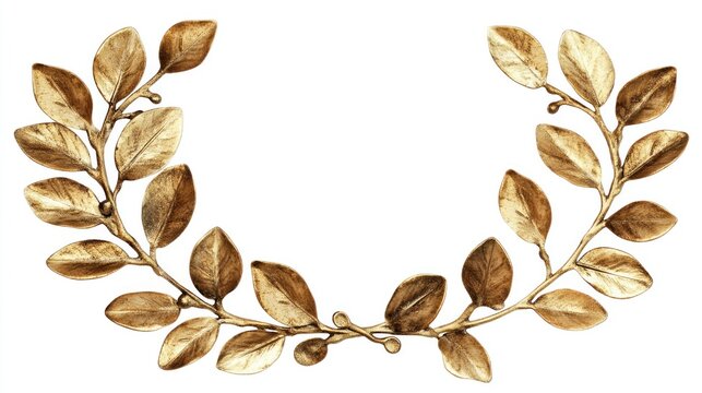 Golden leaves in a semicircle