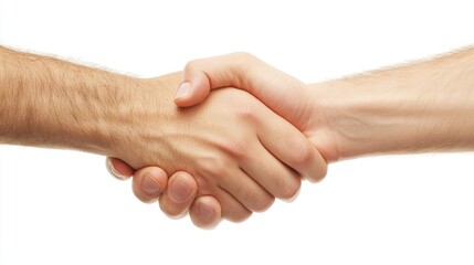 Firm handshake between two people
