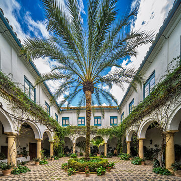 Discover the serene courtyard of Palacio de Viana in Cordoba, Spain