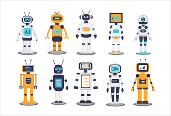 A set of artificial intelligence robots