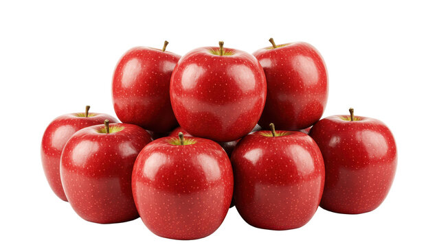 collection of many Fresh Apples isolated on a white background. PNG, cutout, or clipping path. - Powered by Adobe