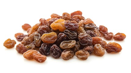 Obraz premium Sweet Danish raisins isolated on white