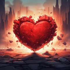 heart in the sky The Shattered Heart A Symbol of Broken Love and Emotional Destruction