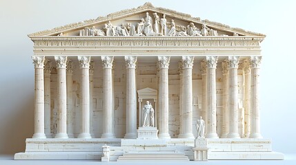 Fototapeta premium Historic Greek Parthenon Stone Temple Structure high resolution hd picture