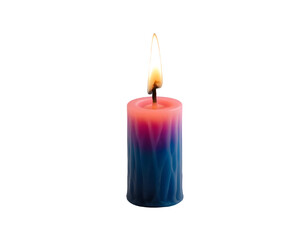 Realistic 3d Candle Isolated on Transparent Background
