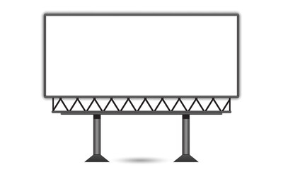 blank white billboard or large display mock-up on the street