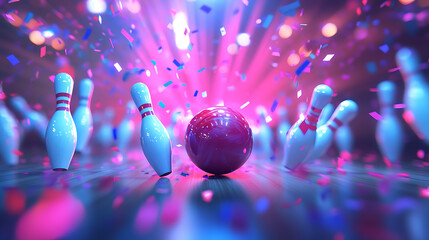 neon bowling ball