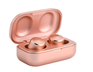 Metal case with rings isolated on transparent background