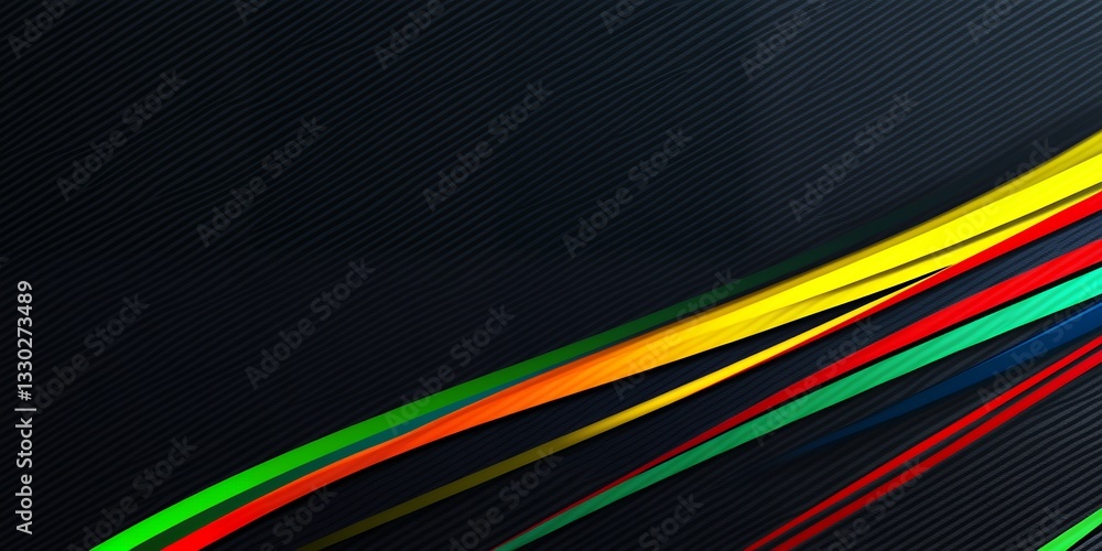 Poster abstract colorful lines background design vibrant diagonal stripes on dark texture