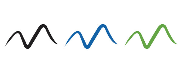 Mountain icons vector set, outline style mountain icons vector set isolated on white background.