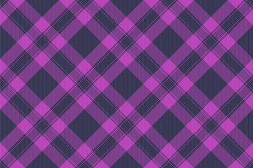 Indoor plaid pattern vector, man background textile texture. Xmas check seamless tartan fabric in purple and pastel colors.