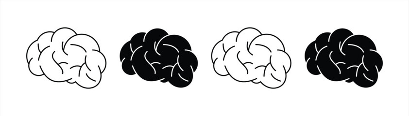 simple human brain icon vector illustration
