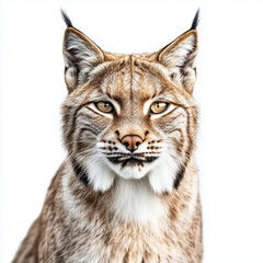 Obraz premium Isolated crisp headshot photo of a lynx's face