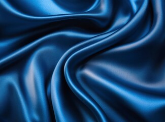 Fototapeta premium Elegant Blue Silk Fabric Swirling with Soft Light and Shadow
