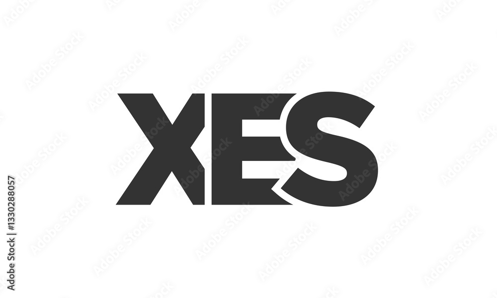 Poster xes logo design template with strong and modern bold text. initial based vector logotype featuring s