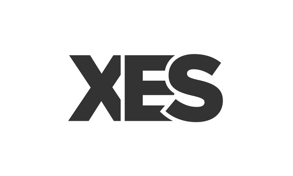 XES logo design template with strong and modern bold text. Initial based vector logotype featuring simple and minimal typography. Trendy company identity.