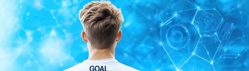 Obraz premium Futuristic Leadership Concept with a Focus on Goal Setting and High-Performance Styles