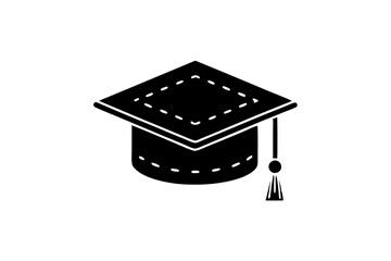creative clean silhouette Graduation Cap Icon vector illustration 