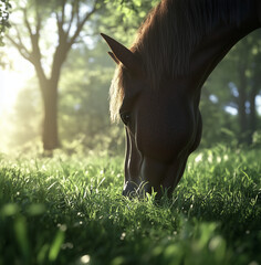 horse in the meadow