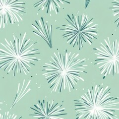 Light teal and white fireworks pattern