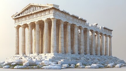 Naklejka premium Parthenon Temple Grand Greek Architectural Marvel high resolution hd picture