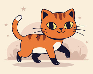 Cute Cartoon Cat Illustration