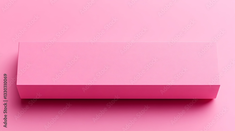 Poster minimalist presentation podium in candy pink shade with soft shadows for display