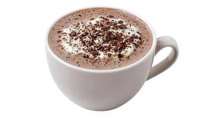 Top view of cappuccino coffee with round shape