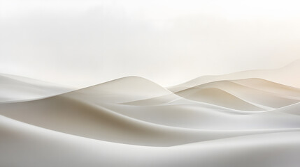 Abstract White Dunes Minimalist Landscape Background