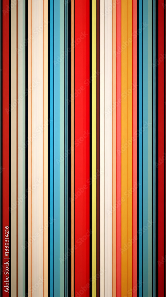 Poster vertical stripes of varying colors create a vibrant and modern background, suitable for various desi