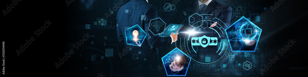 Poster access management concept: identity verification, user authentication, role-based access, cybersecur